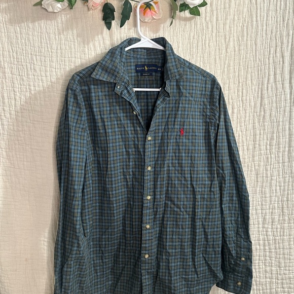 Ralph Lauren Blue Casual Button Down Shirt - Picture 1 of 3